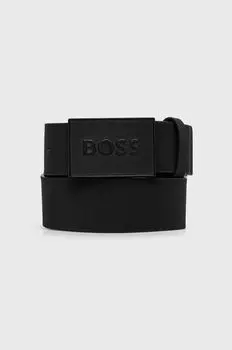 Кожаный ремень BOSS Boss, черный