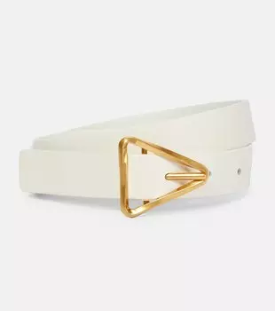 Кожаный ремень Bottega Veneta, белый