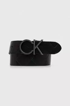 Кожаный ремень Calvin Klein, черный