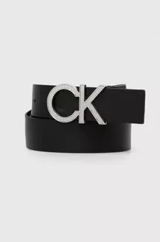 Кожаный ремень Calvin Klein, черный