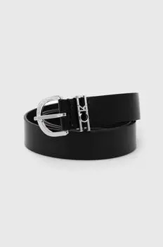 Кожаный ремень Calvin Klein, черный