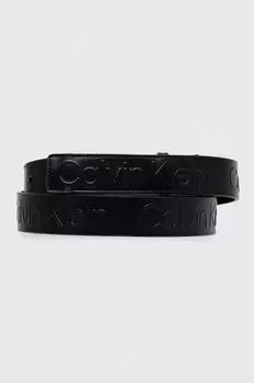 Кожаный ремень Calvin Klein, черный
