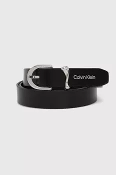 Кожаный ремень Calvin Klein, черный