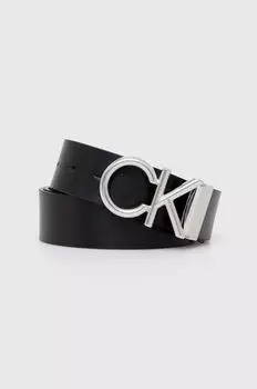 Кожаный ремень Calvin Klein, черный