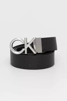 Кожаный ремень Calvin Klein, черный