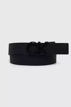 Кожаный ремень Calvin Klein, черный