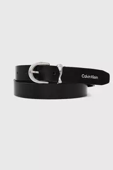Кожаный ремень Calvin Klein, черный