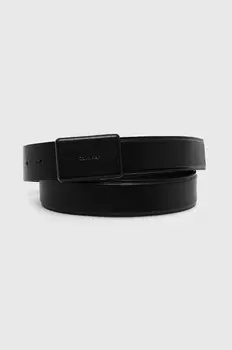 Кожаный ремень Calvin Klein, черный