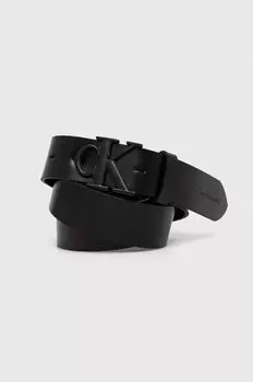 Кожаный ремень Calvin Klein Jeans, черный