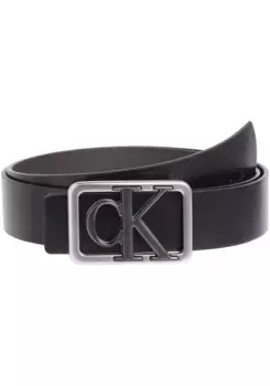 Кожаный ремень Calvin Klein Jeans "MONO PL REV LTHR BELT 35MM SSNL", черный