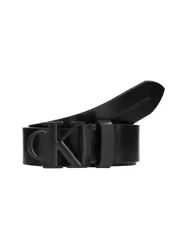 Кожаный ремень Calvin Klein Jeans "RO MONO PLAQUE LTHR BELT 35MM", черный