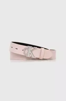 Кожаный ремень Calvin Klein Jeans, розовый