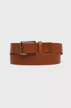 Кожаный ремень Calvin Klein, коричневый