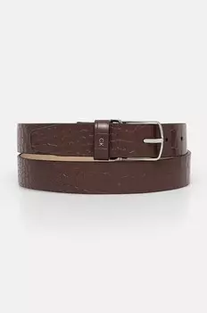 Кожаный ремень Calvin Klein, коричневый