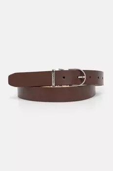 Кожаный ремень Calvin Klein, коричневый