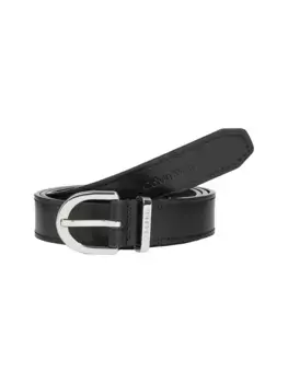 Кожаный ремень Calvin Klein "ROUND BUCKLE LOGO LOOP BELT 2.5", цвет Ck Black