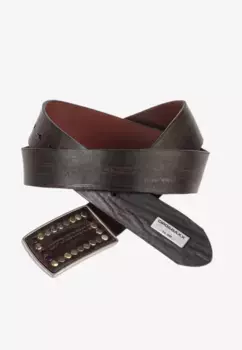 Кожаный ремень Cipo & Baxx "CG182", с декорированной застежкой, коричневый