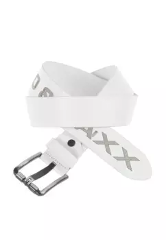 Кожаный ремень Cipo & Baxx простого дизайна, белый