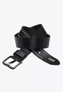 Кожаный ремень Cipo & Baxx простого дизайна, черный