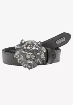 Кожаный ремень Cipo & Baxx с эффектной застежкой, черный