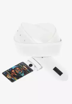 Кожаный ремень Cipo & Baxx с экстравагантной застежкой, белый