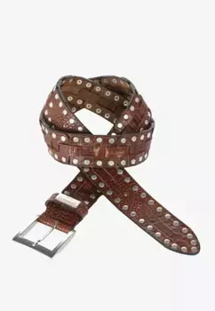 Кожаный ремень Cipo & Baxx с тиснением кожи, коричневый