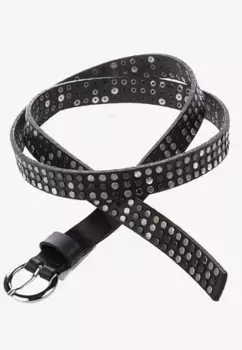 Кожаный ремень Cipo & Baxx с заклепками, черный