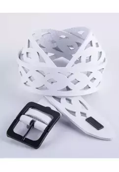 Кожаный ремень Cipo & Baxx универсального дизайна, белый