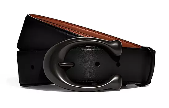 Кожаный ремень COACH унисекс, Black