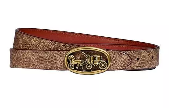 Кожаный ремень COACH унисекс, Rust