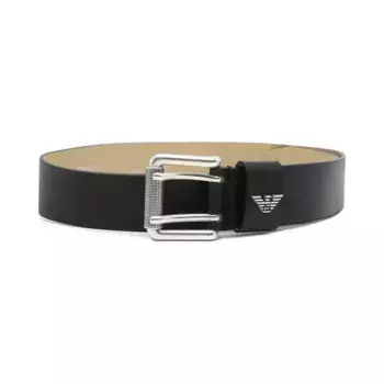Кожаный ремень для языка Emporio Armani, черный
