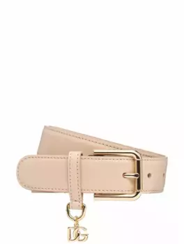 Кожаный ремень Dolce&Gabbana, розовый