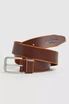 Кожаный ремень Drew с тисненым логотипом Pepe Jeans London, коричневый