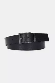 Кожаный ремень двусторонний Emporio Armani, черный