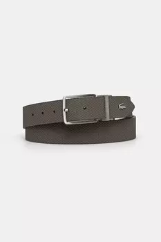 Кожаный ремень двусторонний Lacoste, коричневый