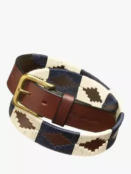 Кожаный ремень джугадоро Pampeano, цвет Brown/Cream/Blue