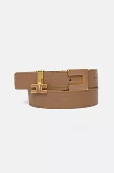 Кожаный ремень Elisabetta Franchi, бежевый