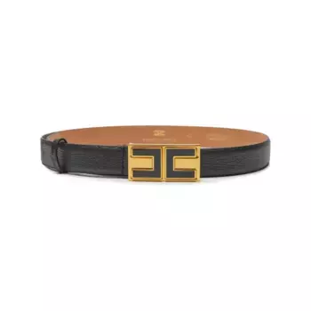 Кожаный ремень Elisabetta Franchi, черный