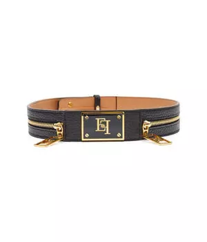 Кожаный ремень Elisabetta Franchi, черный