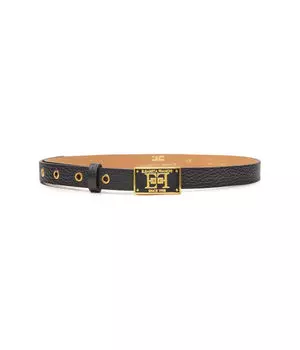 Кожаный ремень Elisabetta Franchi, черный