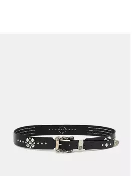 Кожаный ремень Enfants Riches Dprims с заклепками, черный