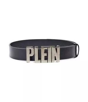 Кожаный ремень фада Philipp Plein, черный