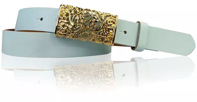 Кожаный ремень FRONHOFER, аква