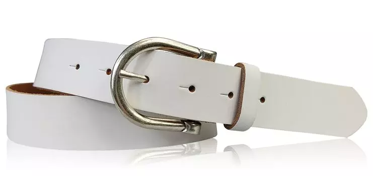 Кожаный ремень FRONHOFER, белый