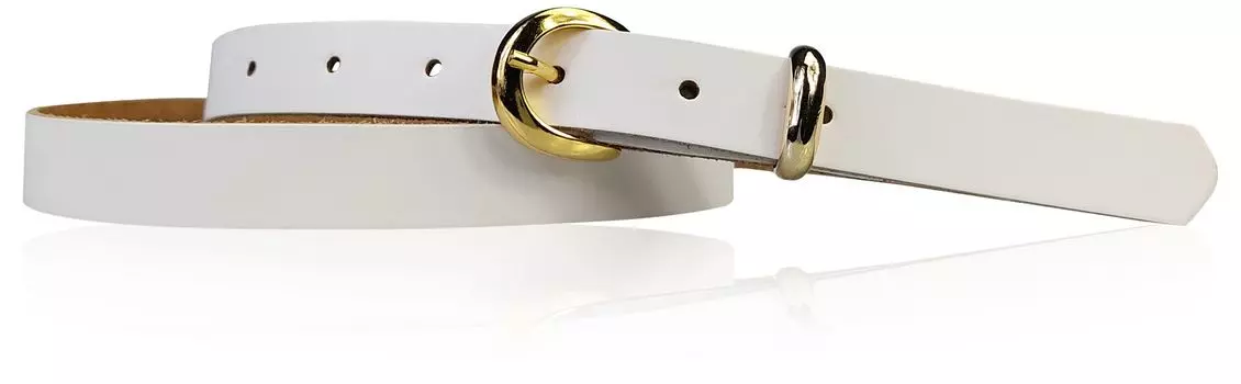 Кожаный ремень FRONHOFER, белый