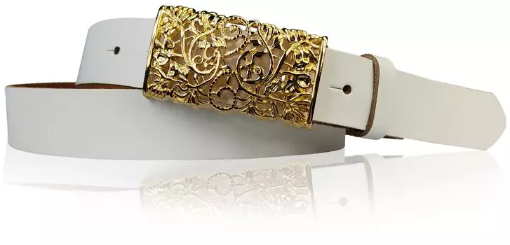 Кожаный ремень FRONHOFER, белый