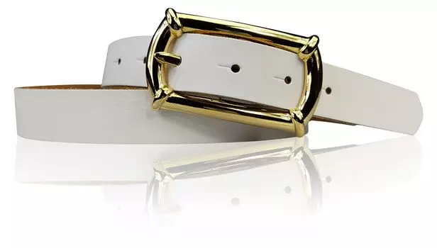 Кожаный ремень FRONHOFER, белый