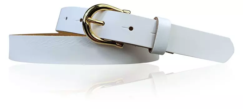 Кожаный ремень FRONHOFER, белый