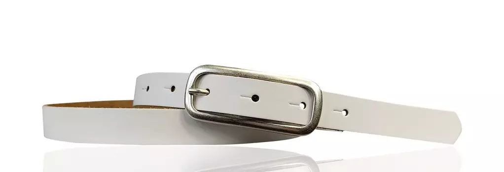Кожаный ремень FRONHOFER, белый