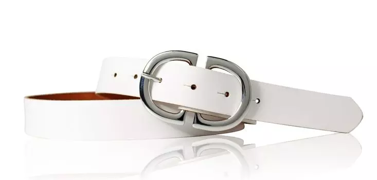 Кожаный ремень FRONHOFER, белый